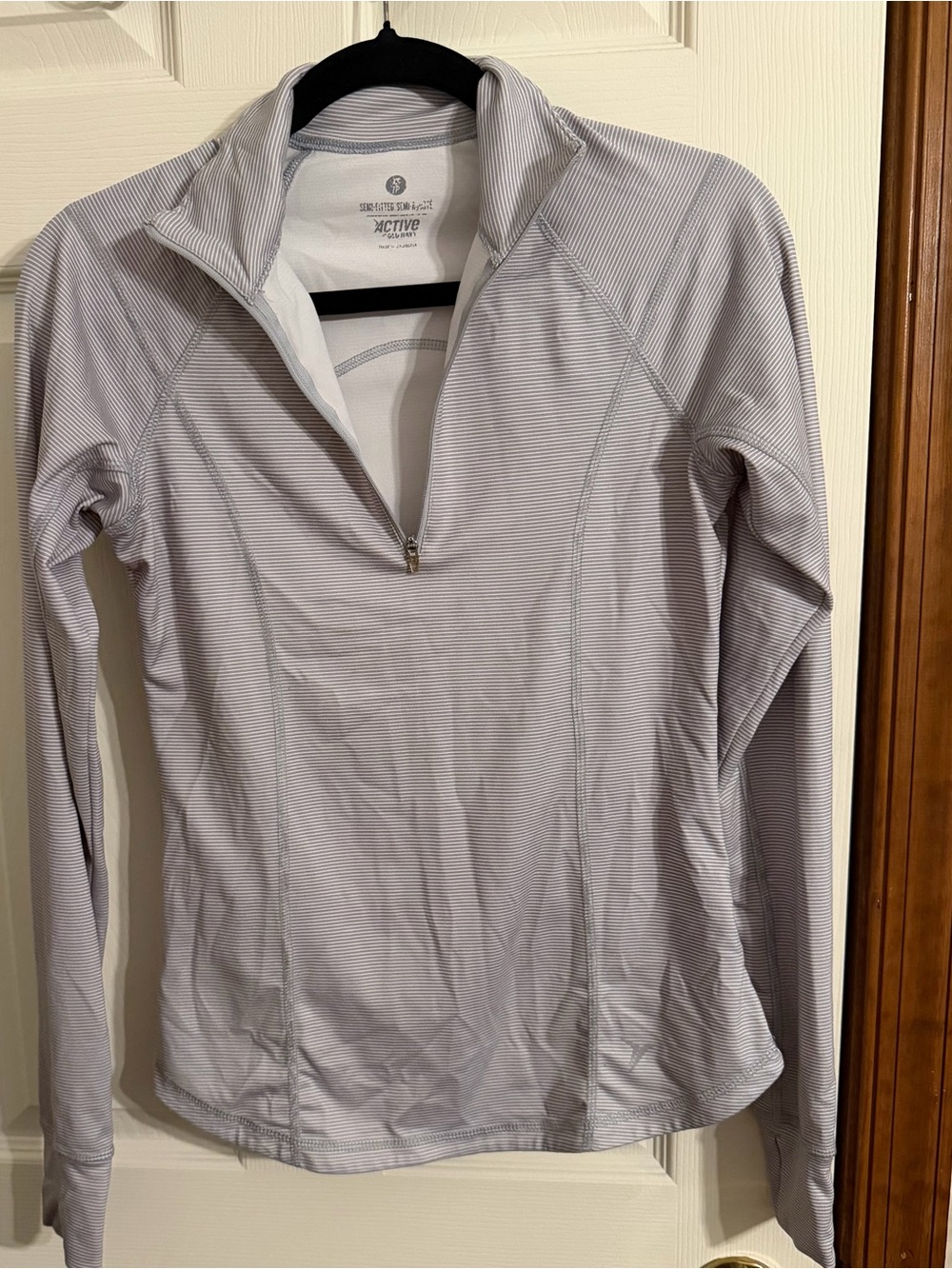 Old Navy Light Gray Active Quarter-Zip Pullover
